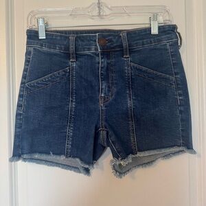American Eagle Outfitters Denim Frayed Hem Mid Rise Women's Shorts